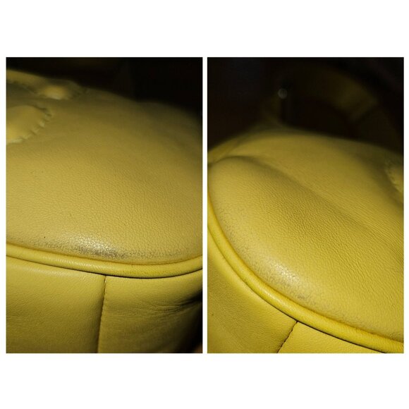 Coach Teri Yellow Shoulder Bag With Signature Quilted Crossbody - Picture 6 of 16